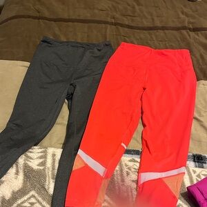 Reebok Ladies Black and Red Leggings